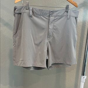 Huk Light Gray Flat Front Men's Shorts